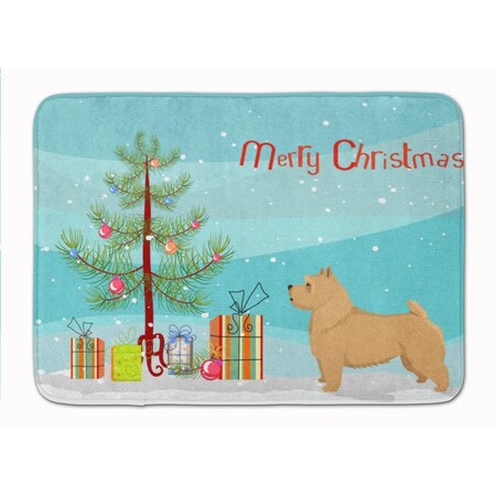 Carolines Treasures Norwich Terrier Christmas Tree Machine Washable Memory Foam Mat CK3551RUG